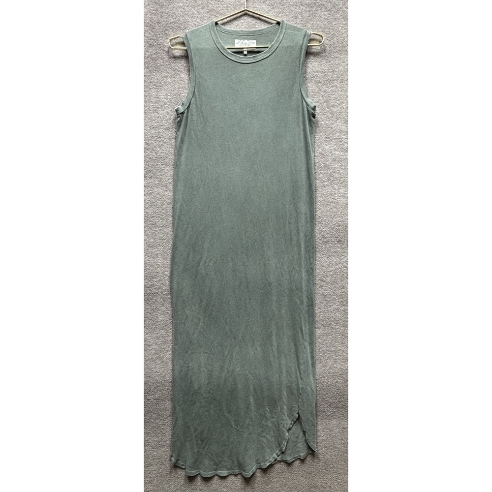 The Great Distressed Sleeveless Cotton Maxi Dress Size 0 Green Bohemian BOHO EUC
